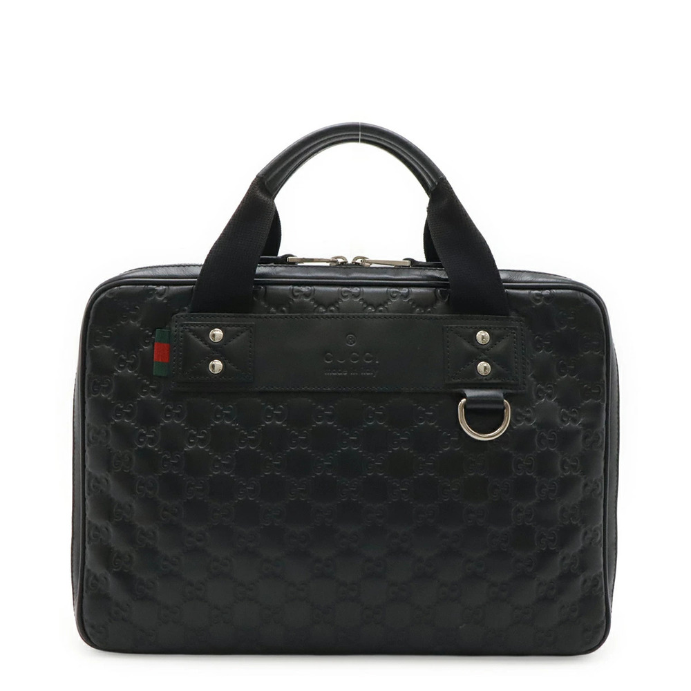 Gucci Guccissima PC Case Business Bag Leather Black